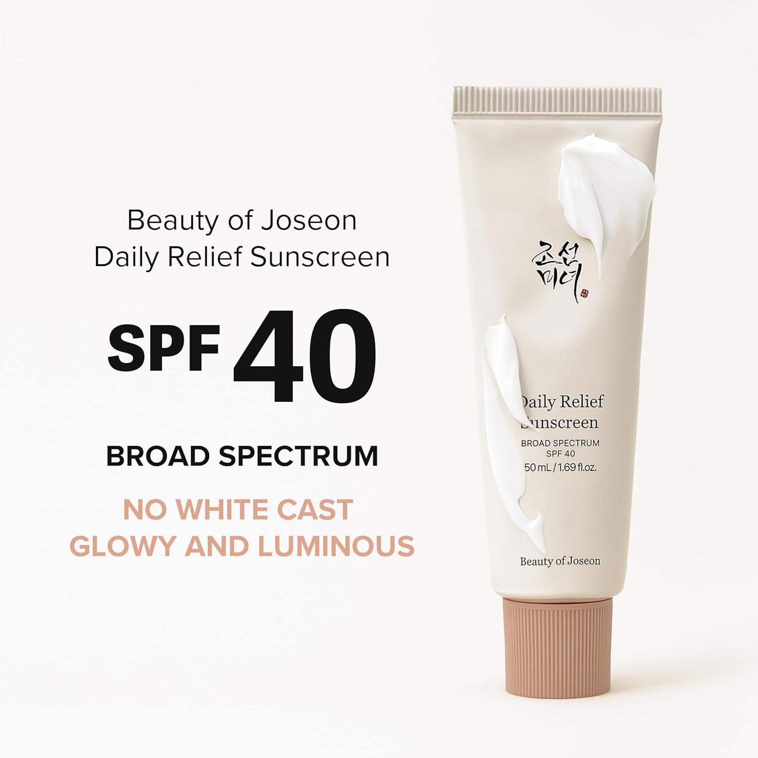 Beauty of Joseon Daily Relief Sunscreen for face Sun moisturizing with Broad Spectrum SPF 40 Korean sunscreen skincare 50ml, 1.69 fl.oz